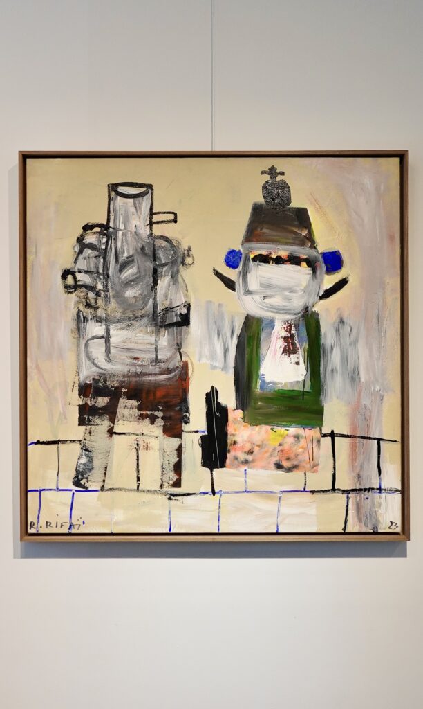 Darwich Roben, 2023, Acrylic on Canvas, 100 × 100 cm