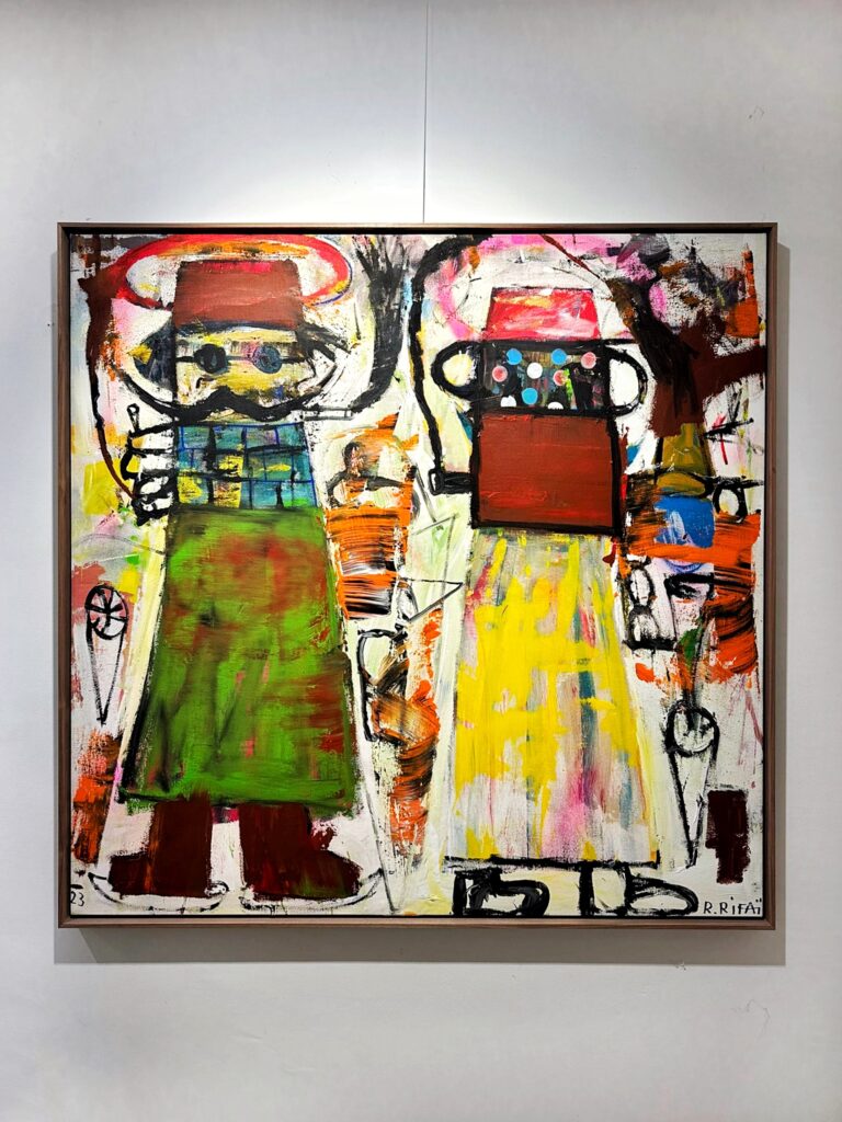 Darwich Carnival, 2023, Acrylic on Canvas, 150 × 150 cm