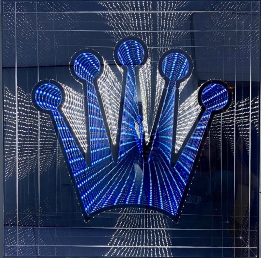  “Rolex 1/8” LED, Mirroir, Plexiglás