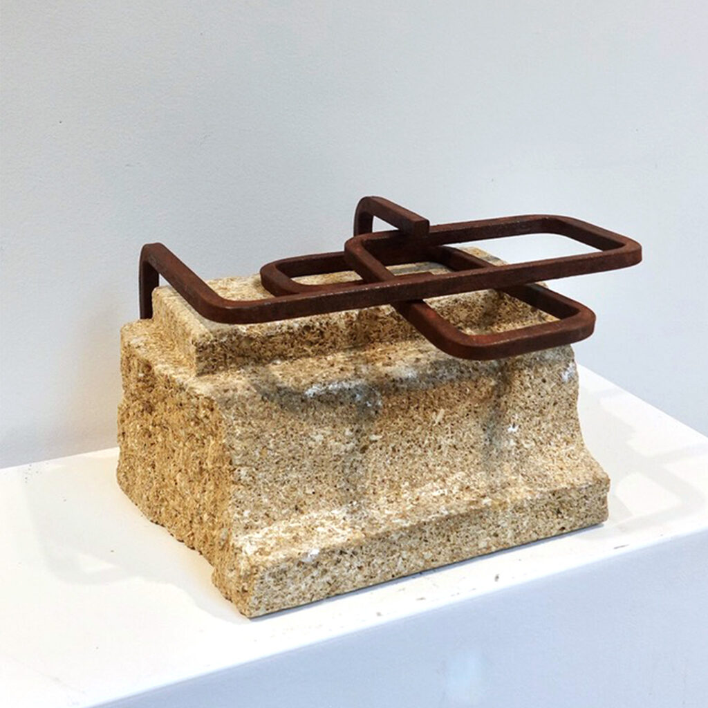 History Stone, corten steel, 25 × 30 × 25 cm