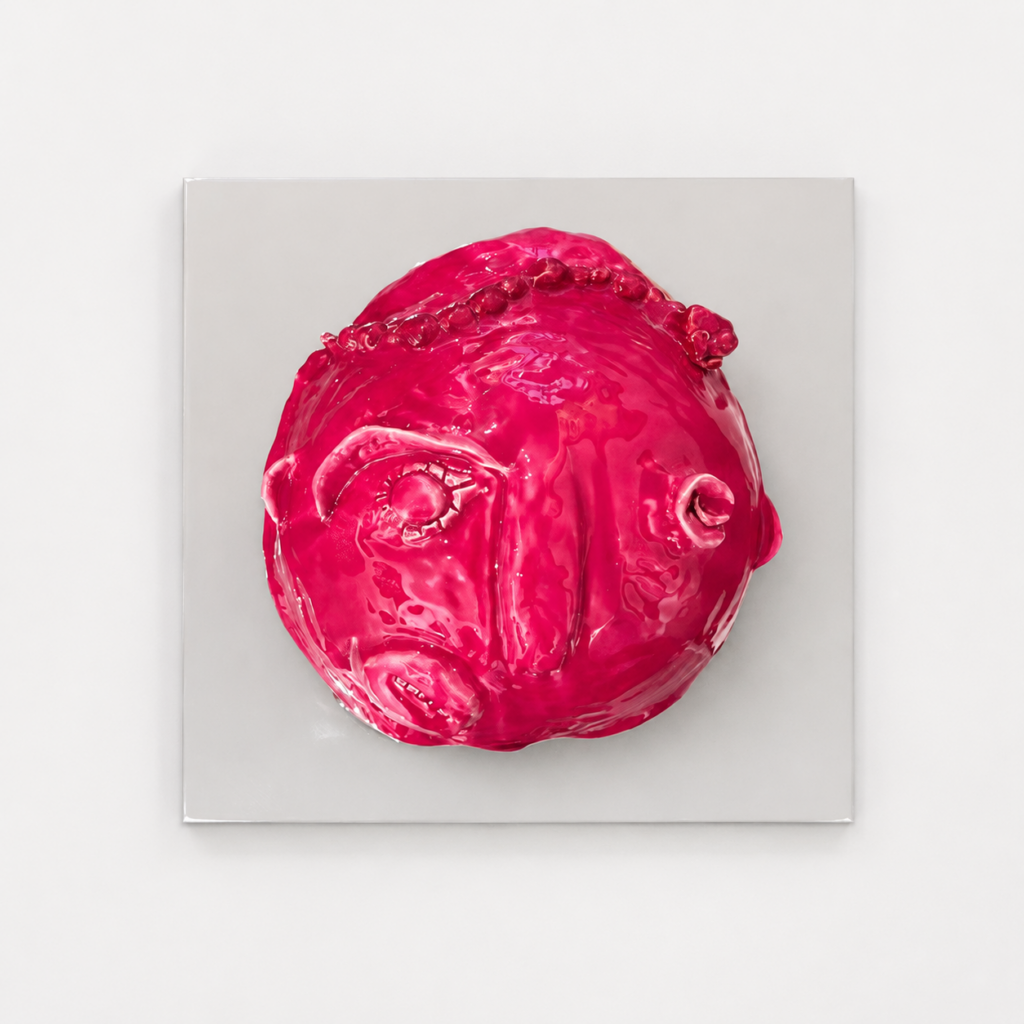 Ceramic Mask On Mirror, ​Ceramic - 5 kg -Size Varies : ø 30 cm