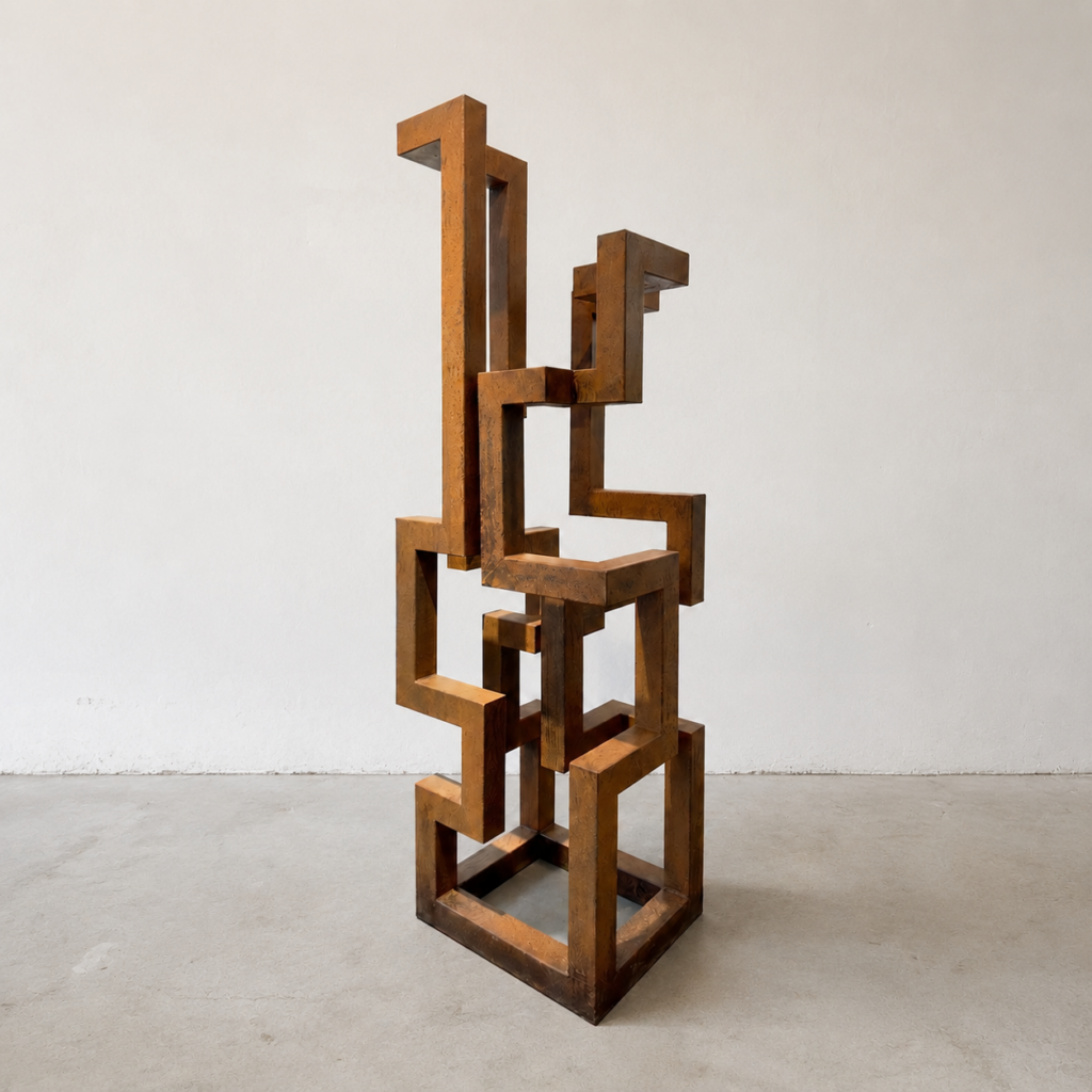 210 Gratte-Ciel, corten steel, 210 × 60 × 60 cm
