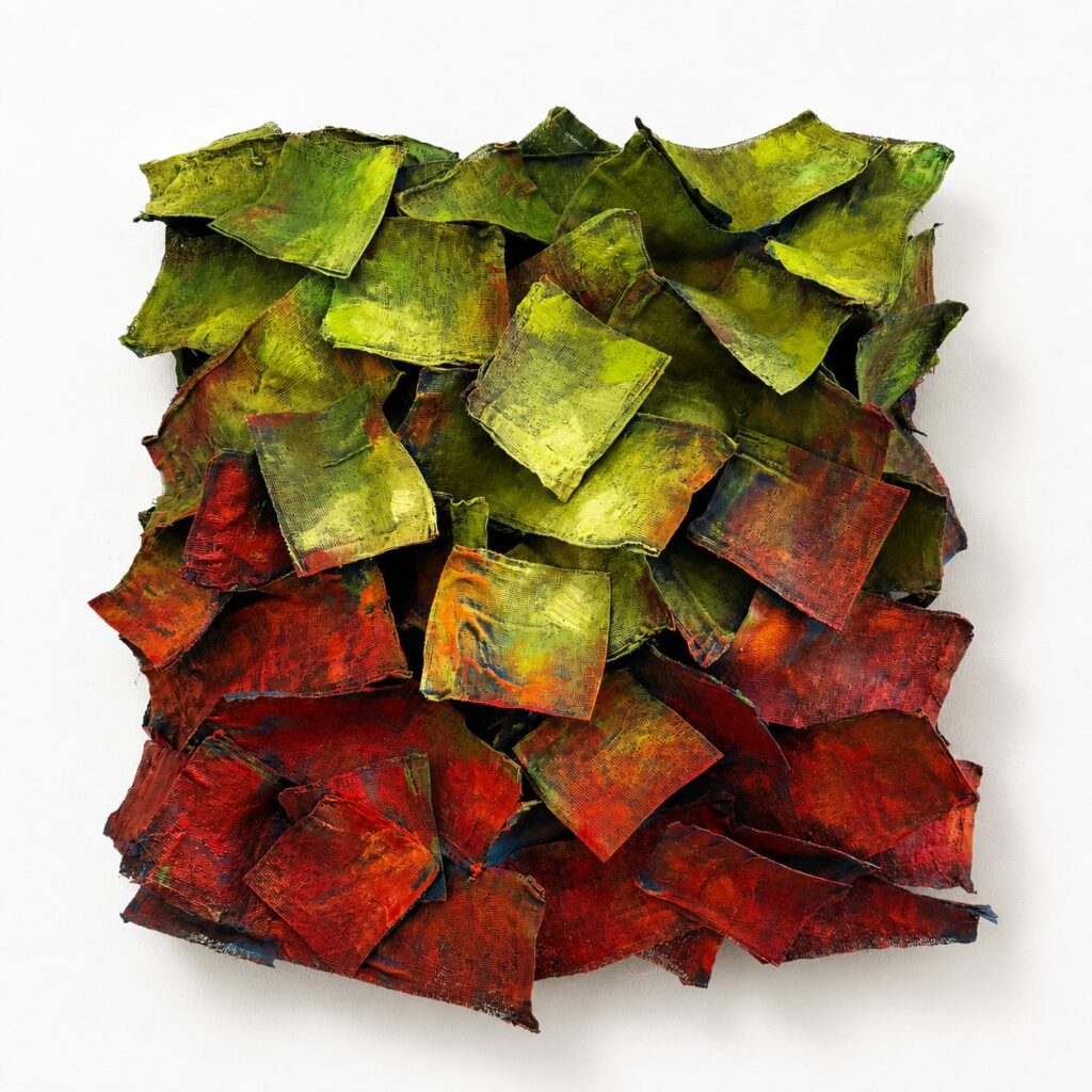 Veerkracht, 2026; Mixed Media; 50 x 50 cm 