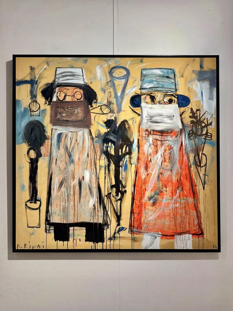 Darwich, 2024, Acrylic on Canvas, 150 x 150 cm