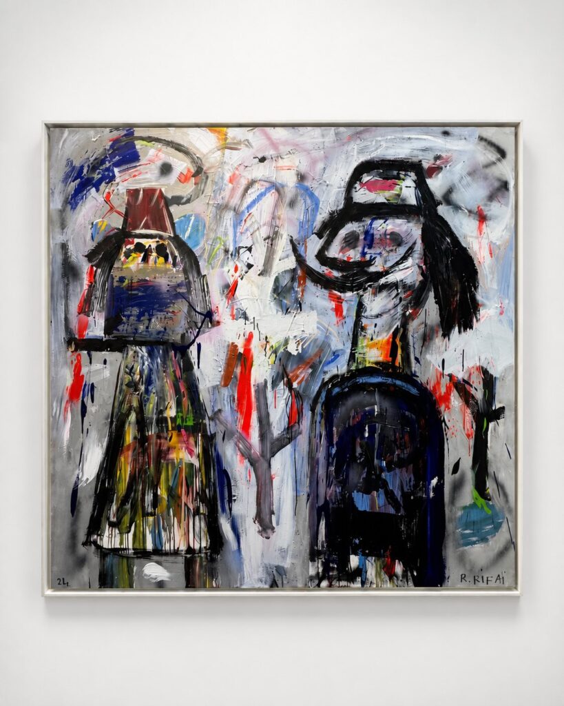 Darwich Pollock, 2023, Acrylic on Canvas, 150 × 150 cm