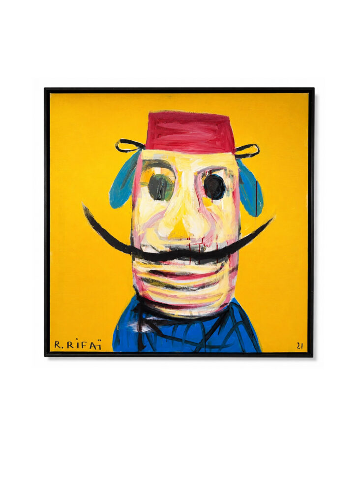 Darwich, 2021, Acrylic on Canvas, 100 x 100 cm