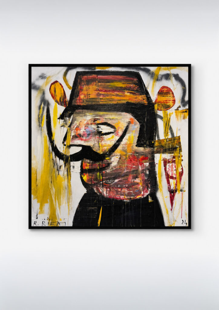 Darwich, 2024,Acrylic on Canvas, 100 x 100 cm