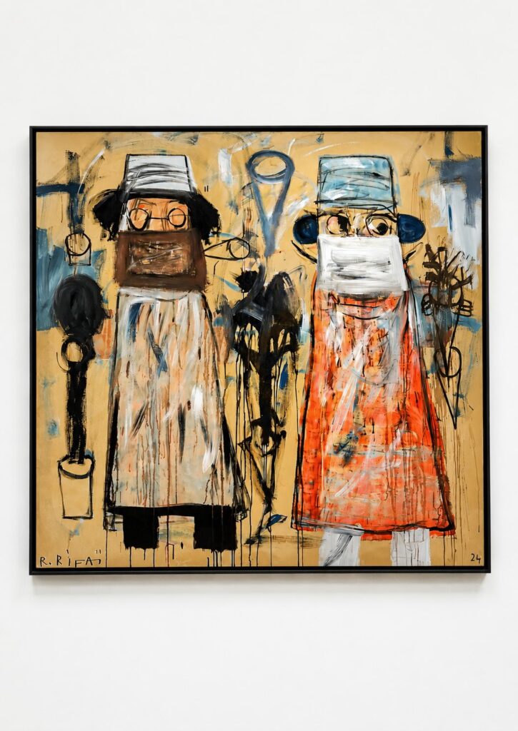 Darwich, 2024, Acrylic on Canvas, 150 x 150 cm