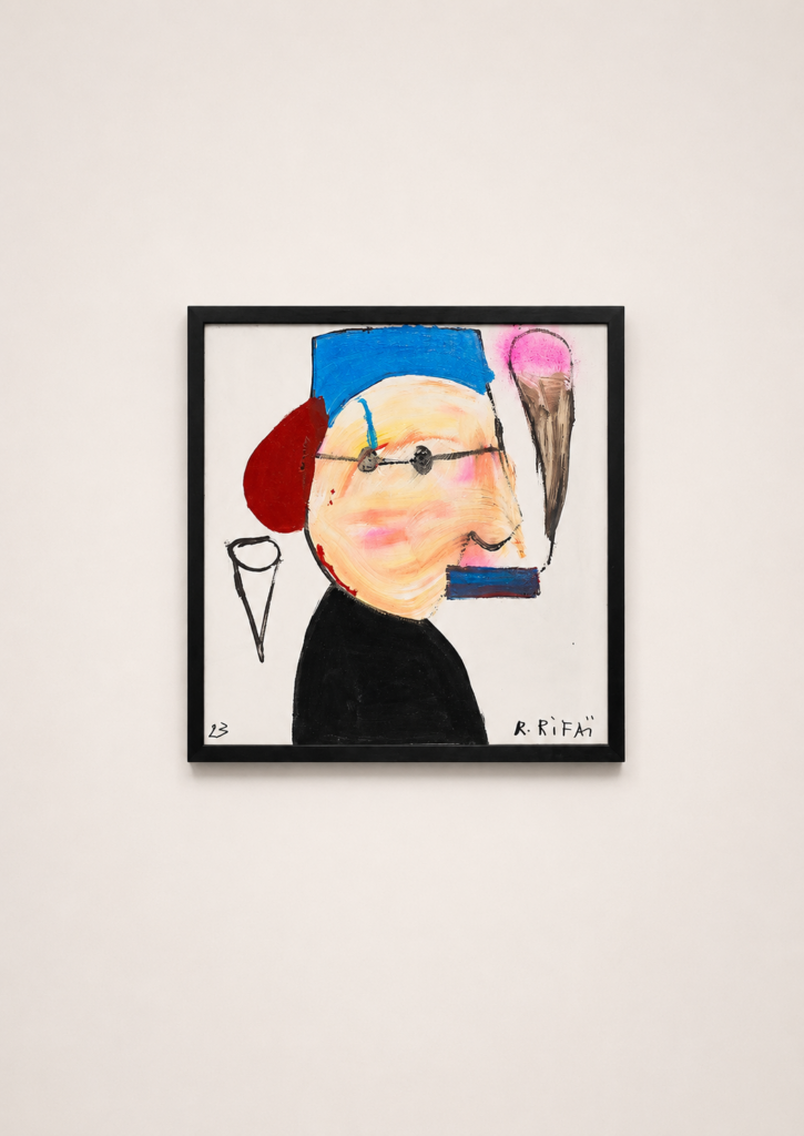 Darwich Ice Cream, 2023, Acrylic on Canvas, 50 × 50 cm