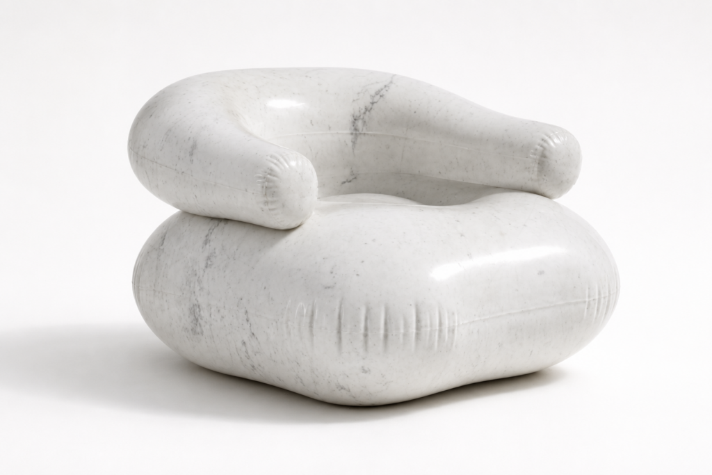 Freddy Marbic, 2023, Carrara Marble, 60 x 87 x 90 cm