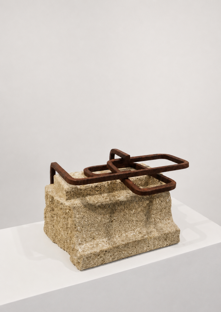 History Stone, corten steel, 25 × 30 × 25 cm