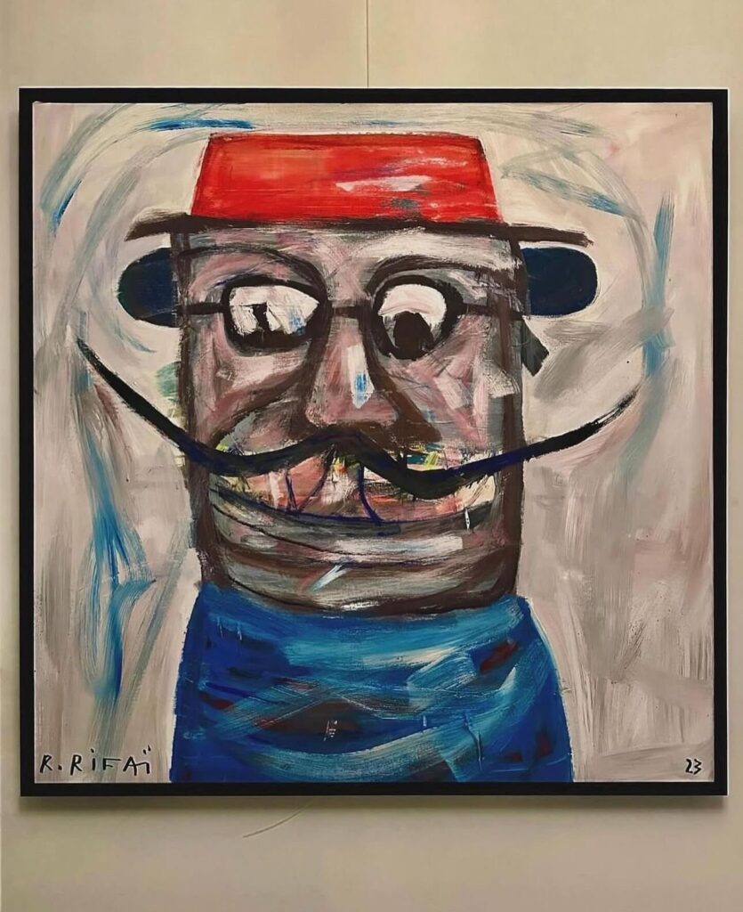 Darwich Abou El Chanab, Acrylic on Canvas, 100 x 100 cm