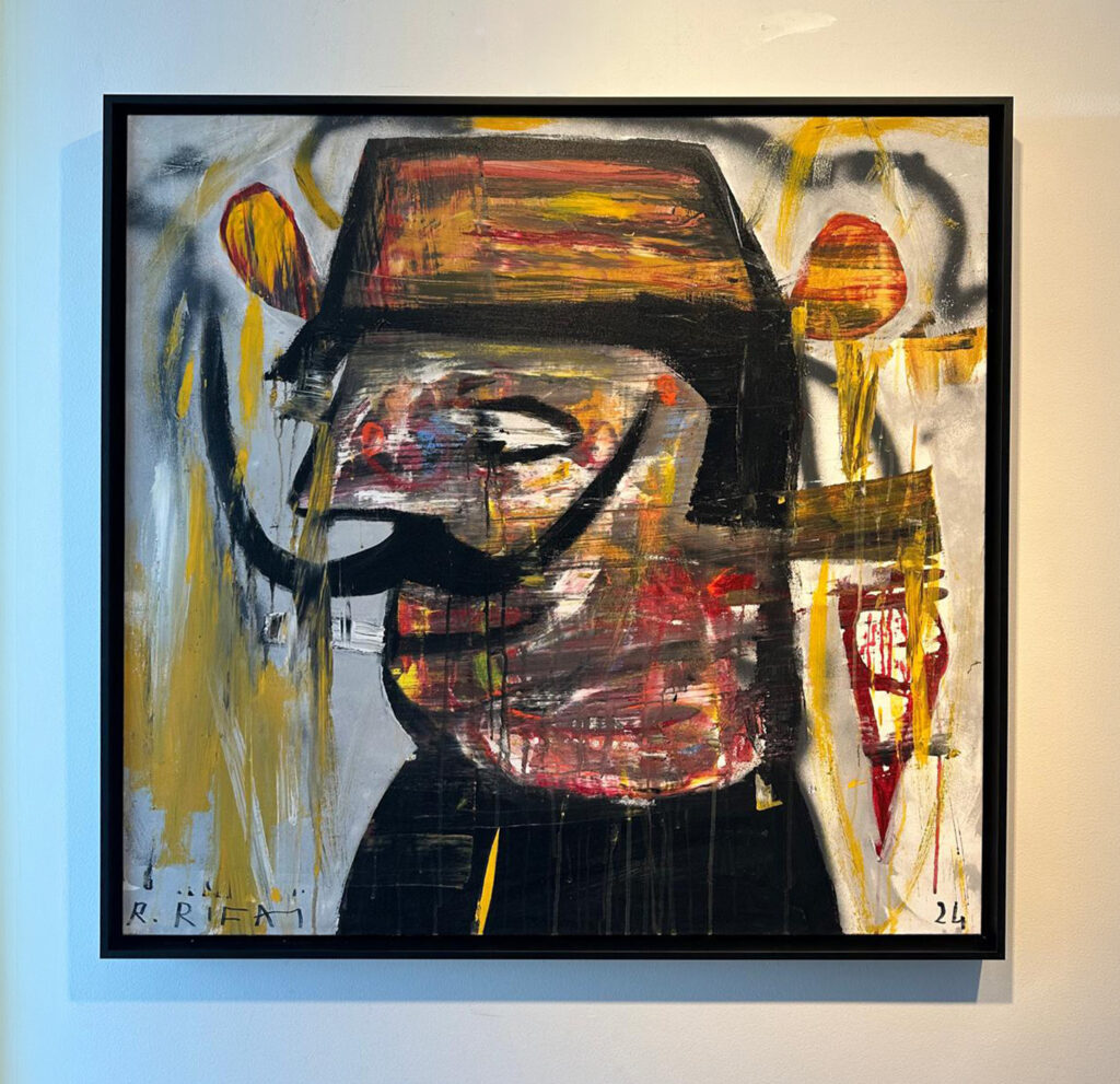 Darwich, 2024,Acrylic on Canvas, 100 x 100 cm