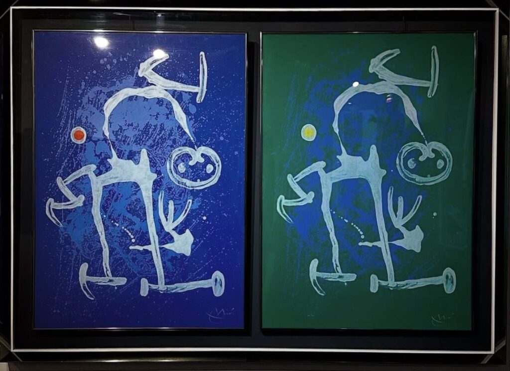 Joan Miró (1893-1983) Framed Lithograph 101.5 cm. x 142 cm.