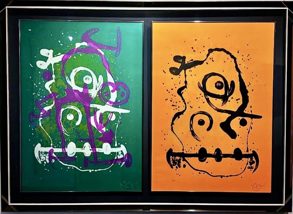 Joan Miró (1893-1983) Framed Lithograph 101.5 cm. x 142 cm.