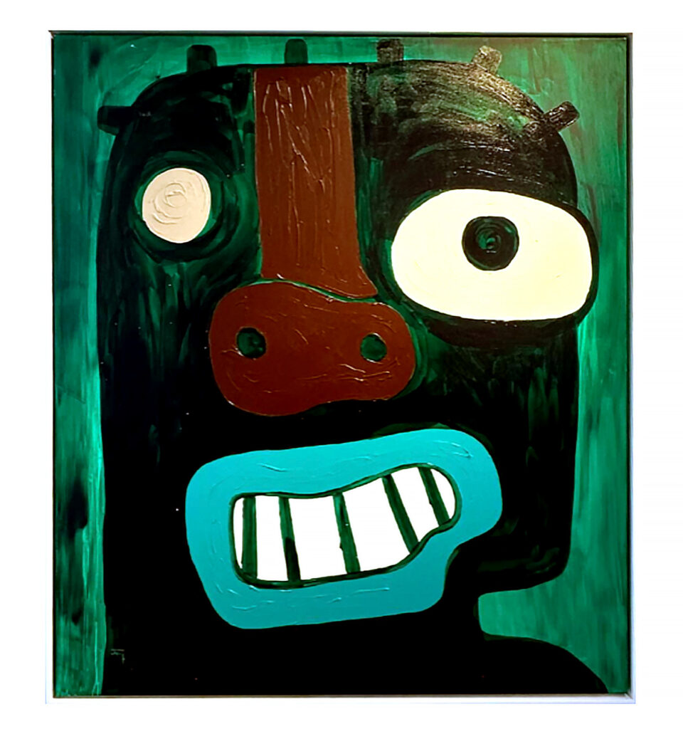 Smile with Me, 2022, acrylic on canvas, 154,4 x 127 cm