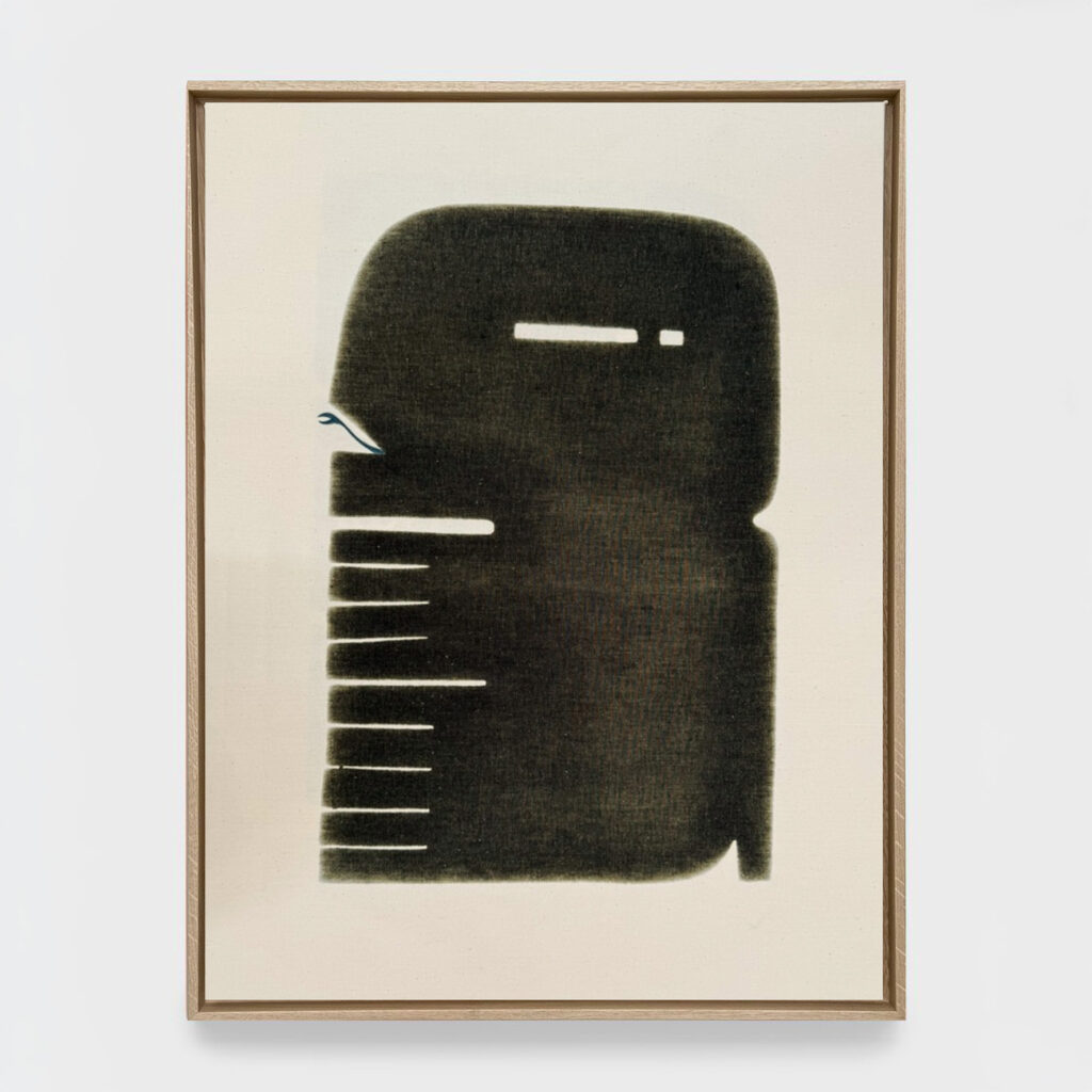 Puer serpens (ex latin: the serpent child), 2025, ink and pigments on canvas, 64 x 84 x 3,5 cm