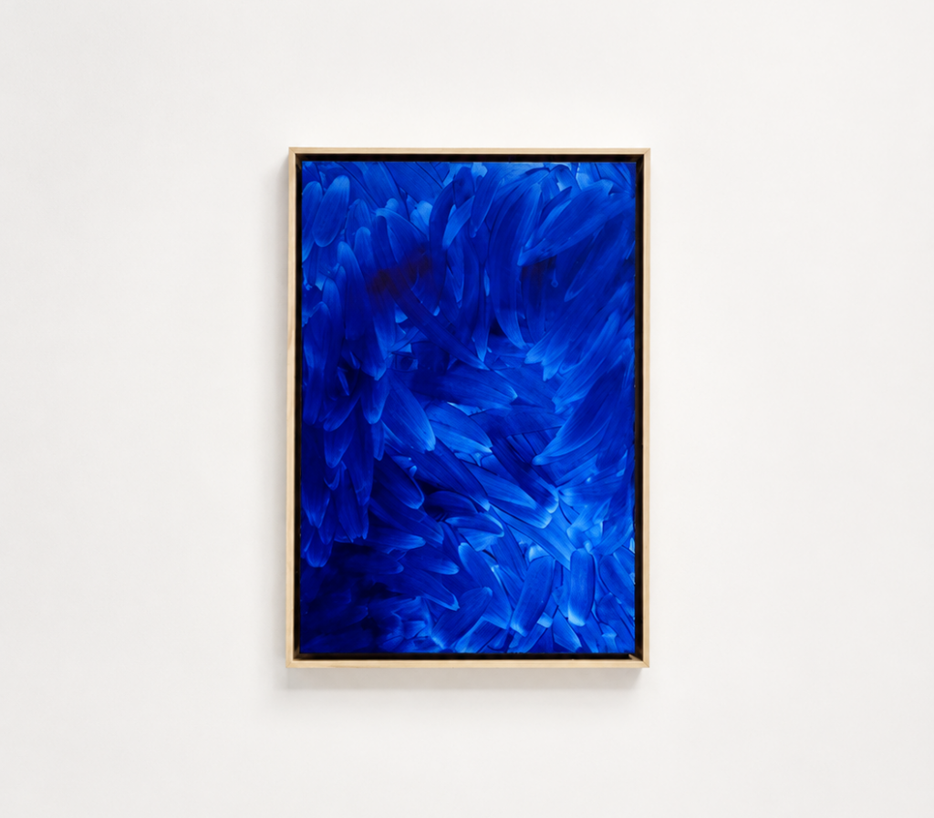 Blue brush strokes, 2023, acrylic on canvas, 61 x 92 cm