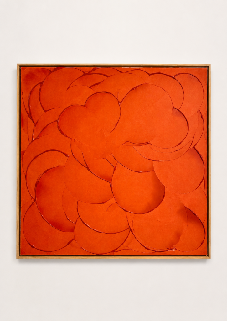 Botanical Series; Zinnia, 2023, acrylic on canvas, 122 x 122 cm