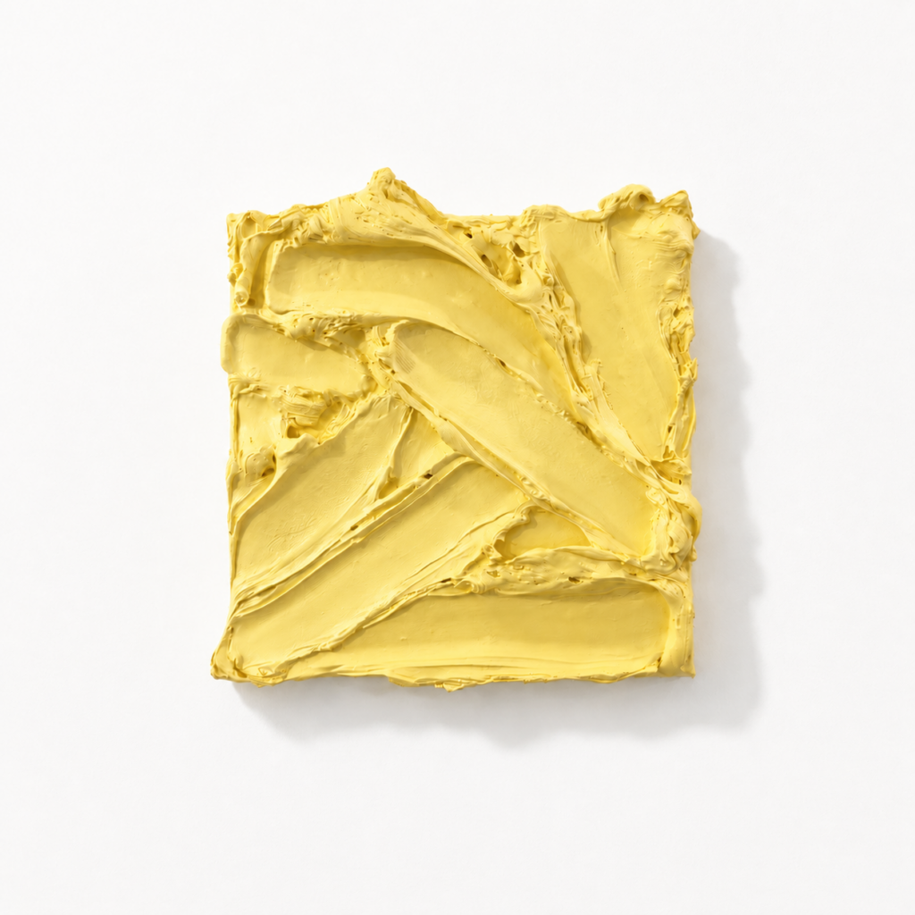 Butter, 2025, mixed media, 32 x 32 cm 