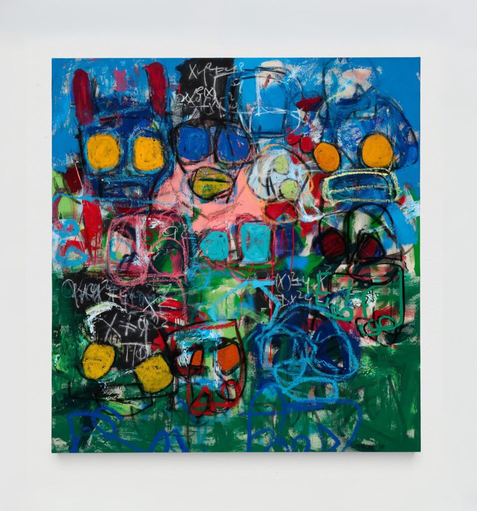 Fruit of the loom, 2023, Oil, acrylic and charcoal on canvas, 165 x 150 cm