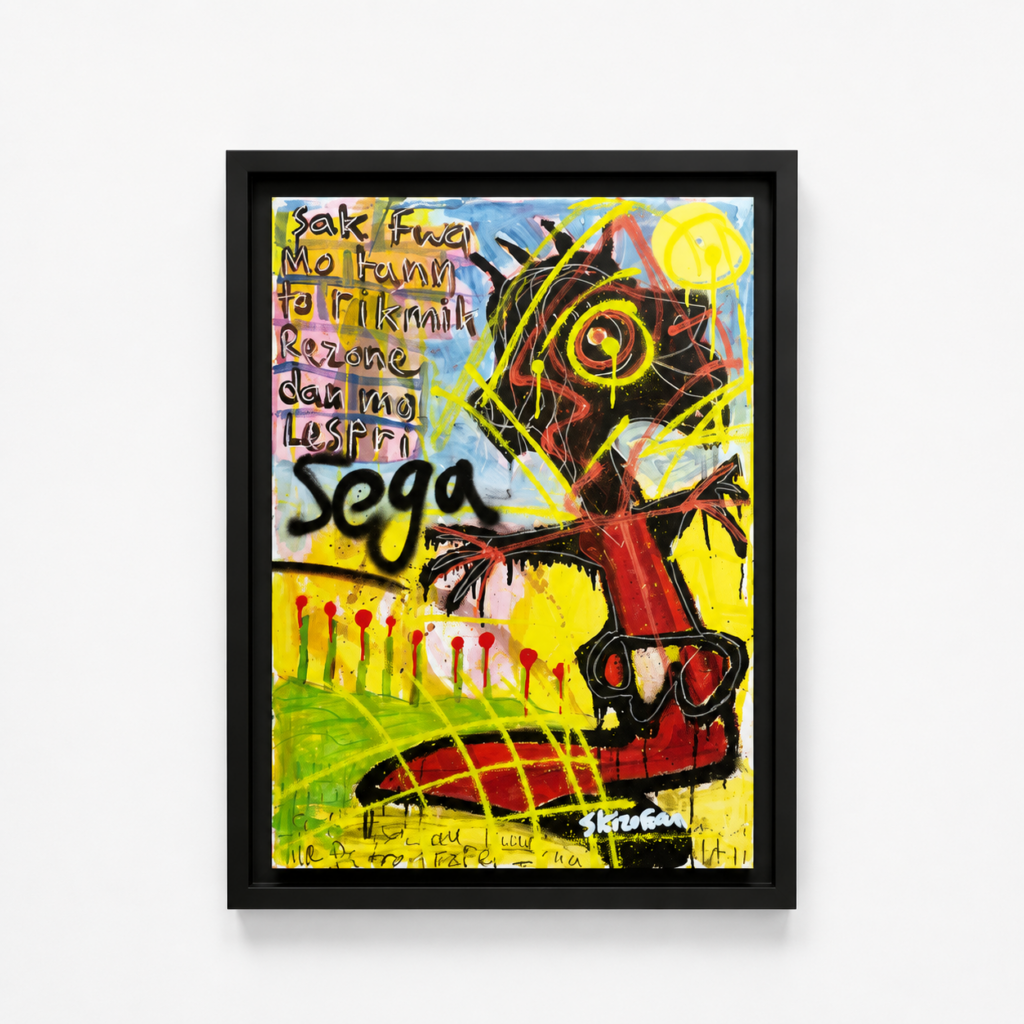 Sega zil rodrig, mixed media on paper, 65 x 88 cm