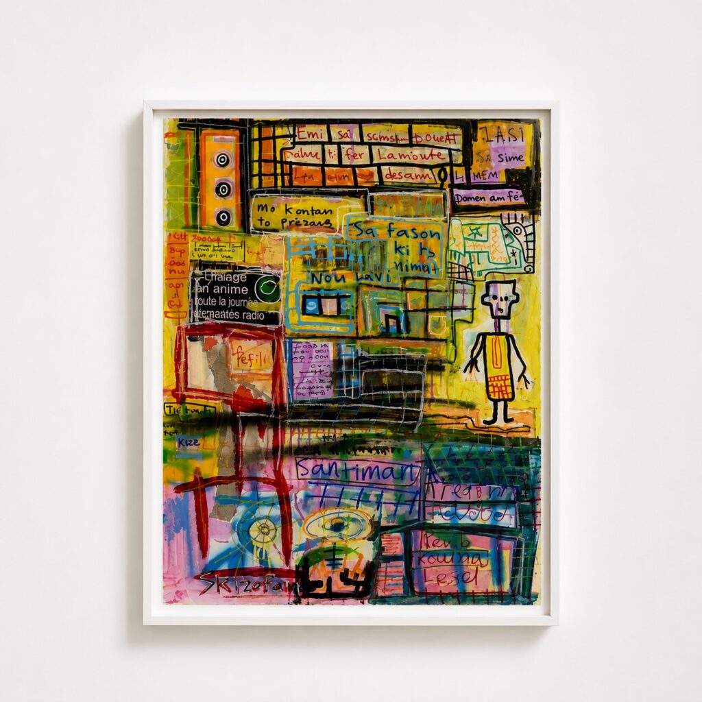 Untitled, mixed media on canvas