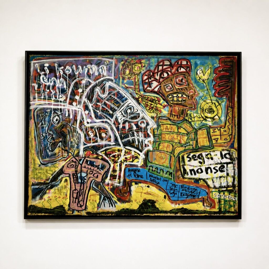 Untitled, mixed media on canvas, 125 x 153 cm