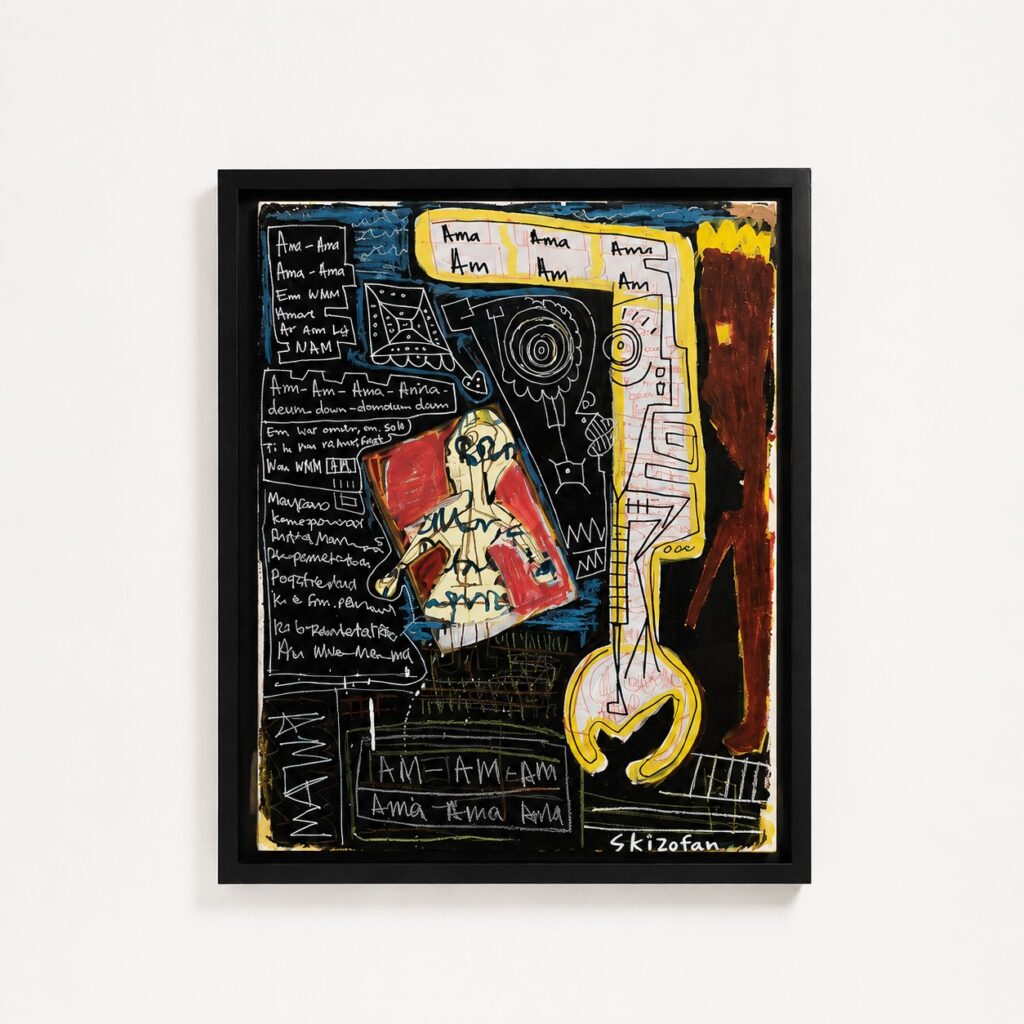 Untitled, mixed media on paper