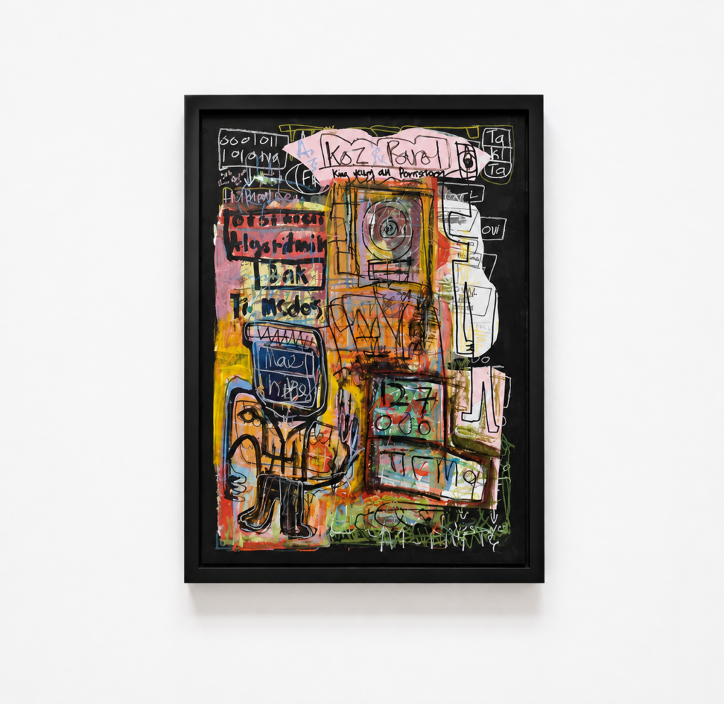 Untitled, mixed media on paper,  58 x 78 cm