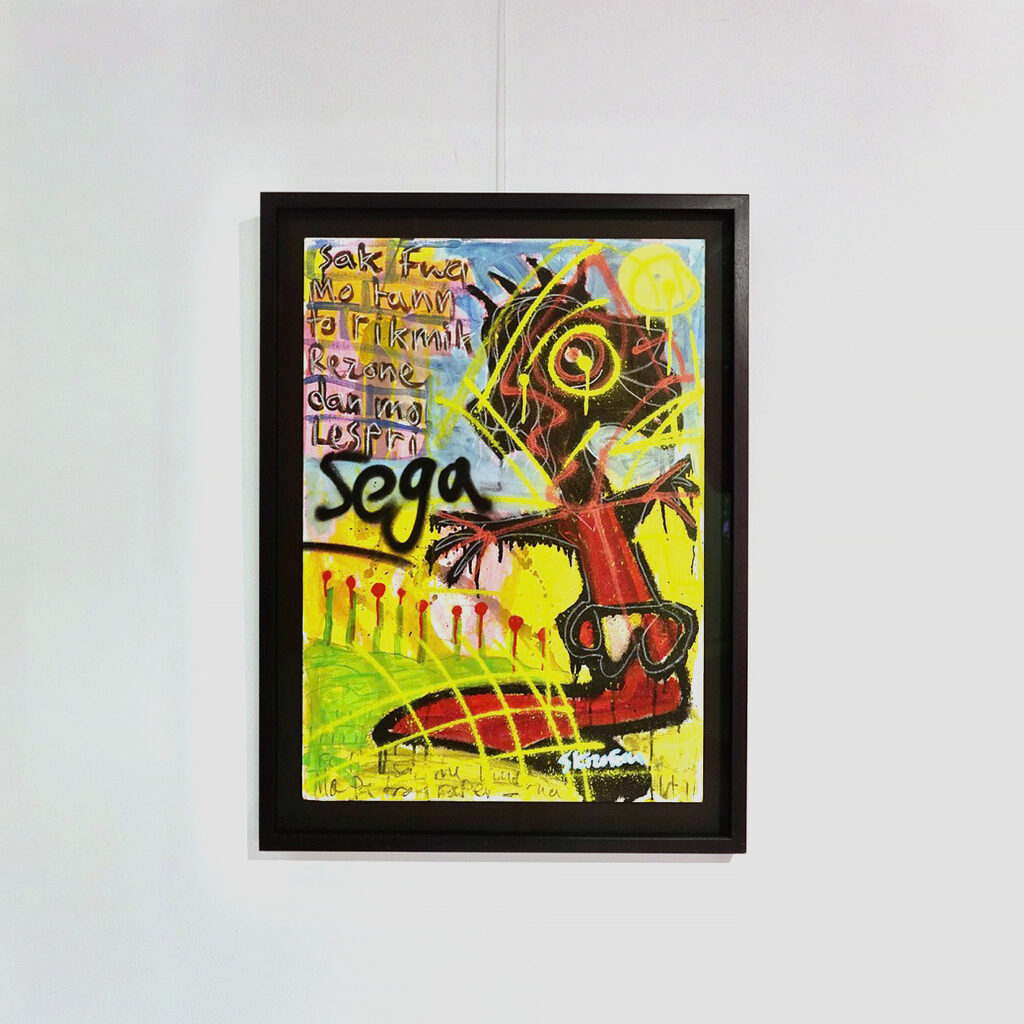 Sega zil rodrig, mixed media on paper, 65 x 88 cm