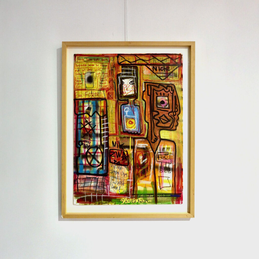 Untitled, mixed media on paper, 65 x 87 cm