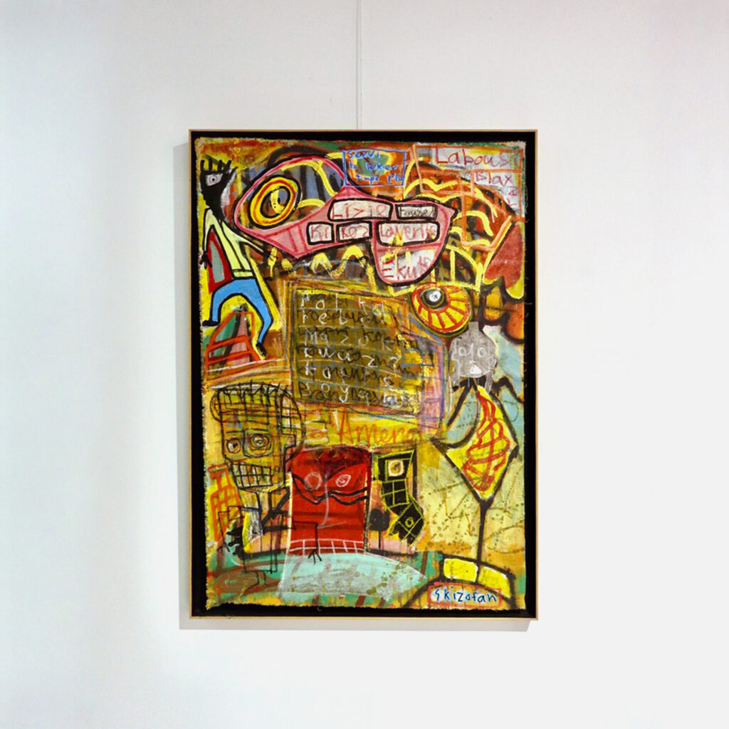 Untitled, mixed media on canvas, 79,5 x 111 cm