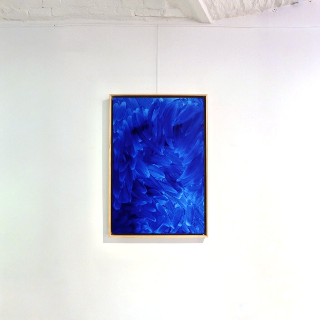 Blue brush strokes, 2023, acrylic on canvas, 61 x 92 cm