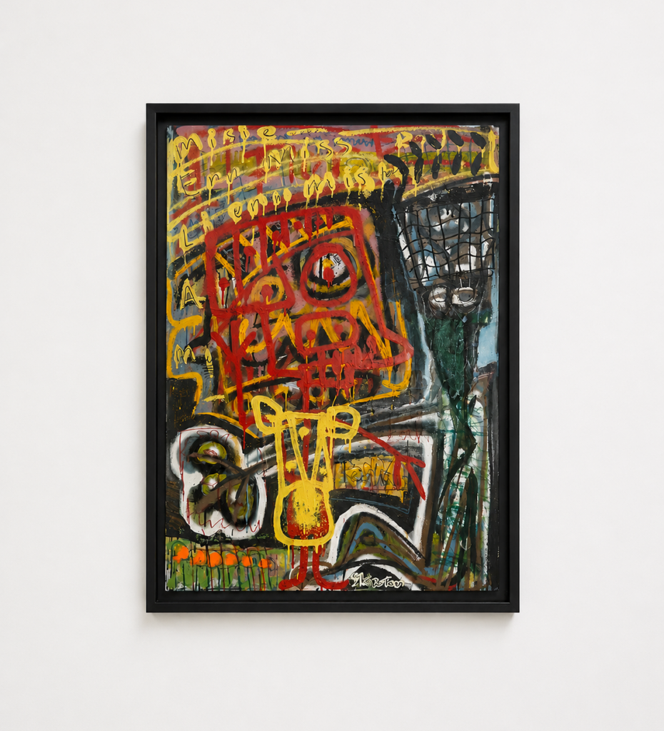 Bombi Aerosol, mixed media on paper, 108 x 78 cm