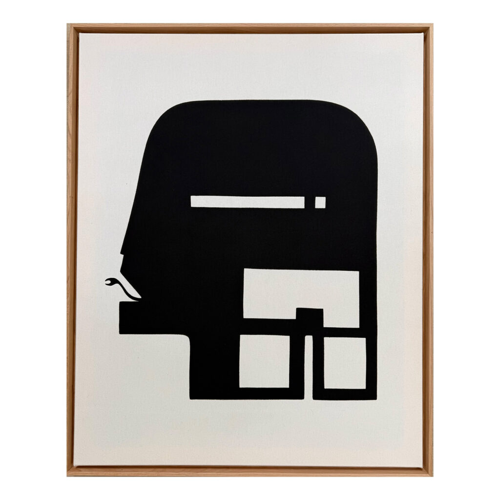 Femina possibilis I (ex latin: The possibility of a woman), 2026, ink and pigments on canvas, 84 x 104 x 3,5 cm