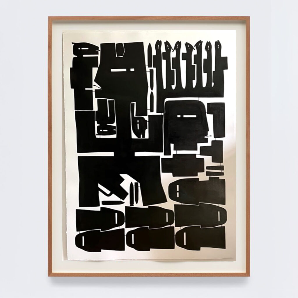 Kabul « Libertas necatur I » ( trad ), 2024, chinese ink on paper Arches 640g, 93 x 122,5 x 4cm