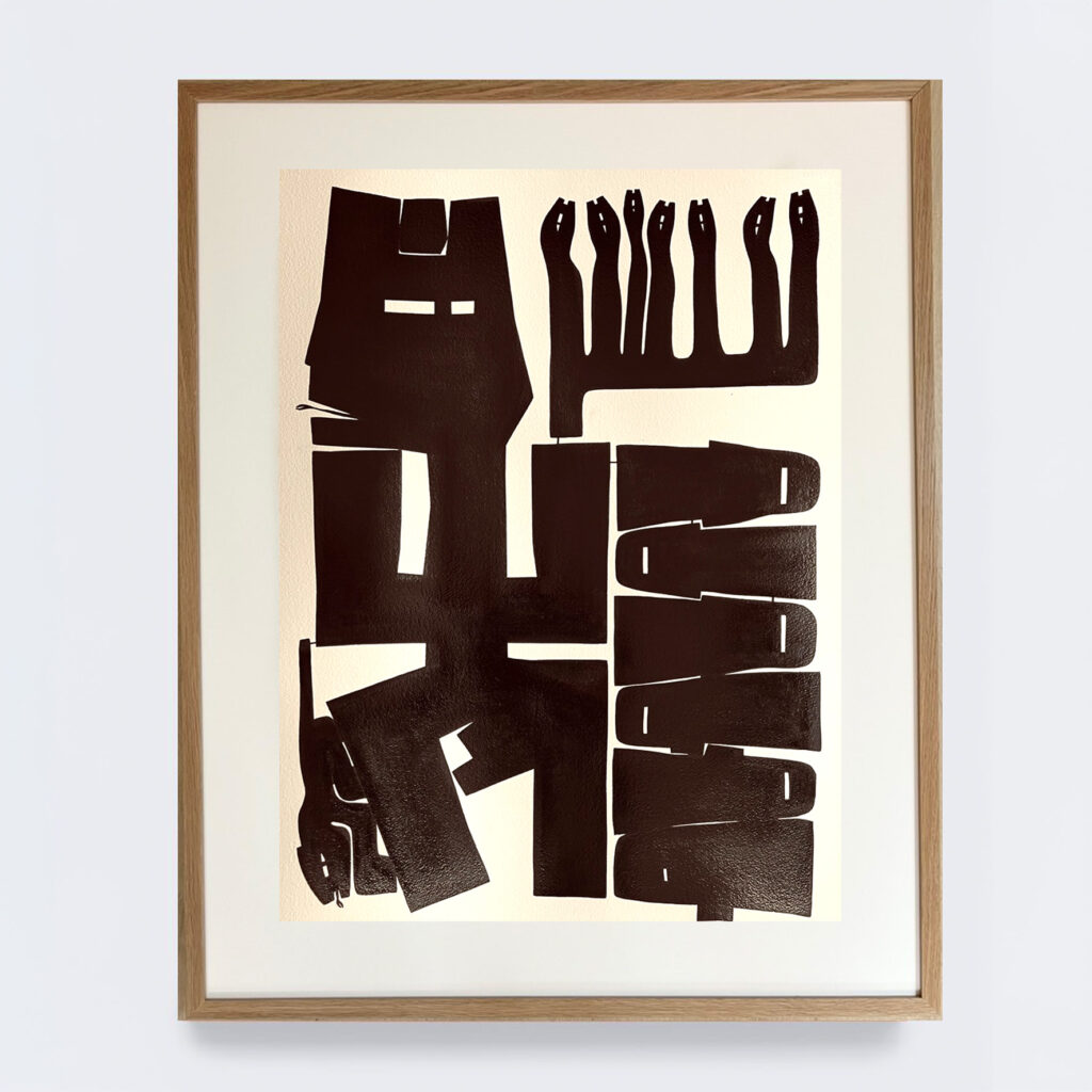 Kabul « In Malum », 2024, chinese ink on paper Arches 640g, 83 x 103 x 4 cm