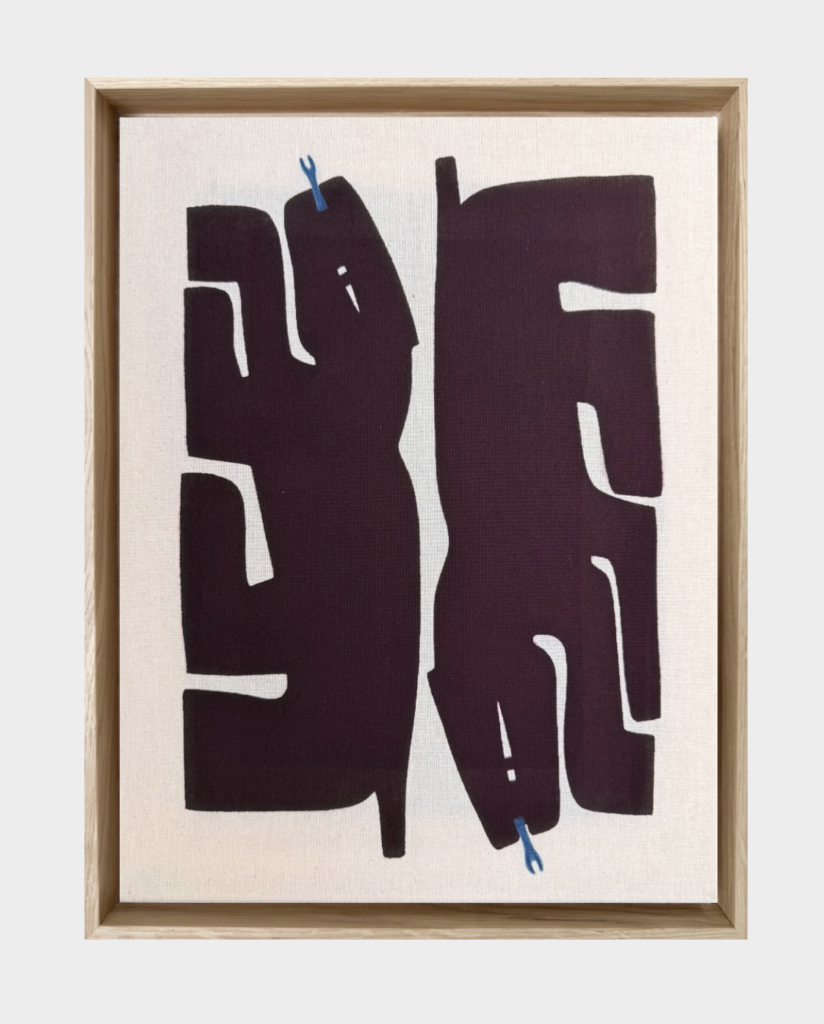 Pantherae, 2026; Ink and pigments on canvas; Dimensions: 34 x 44 x 3,5 cm