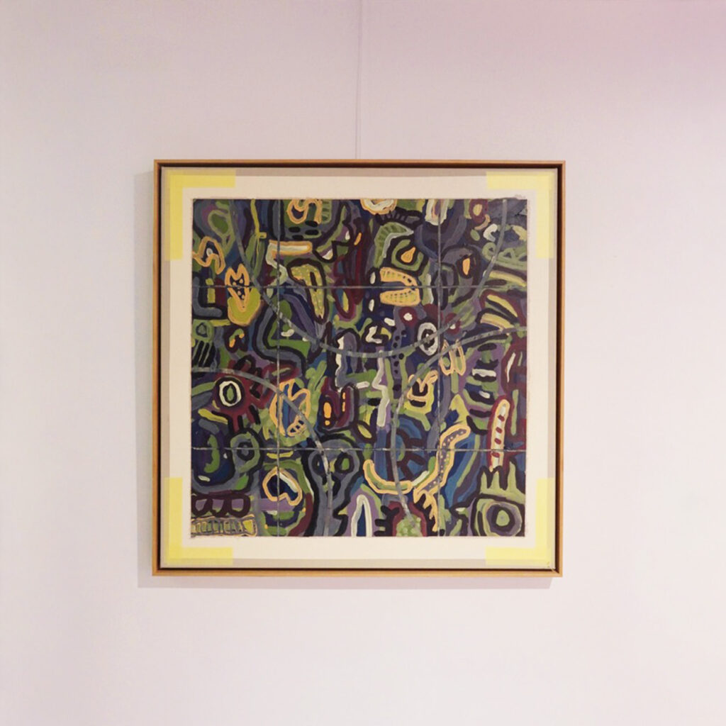 Taman Rasa , 2024, acrylic on canvas, 100 x 100 cm